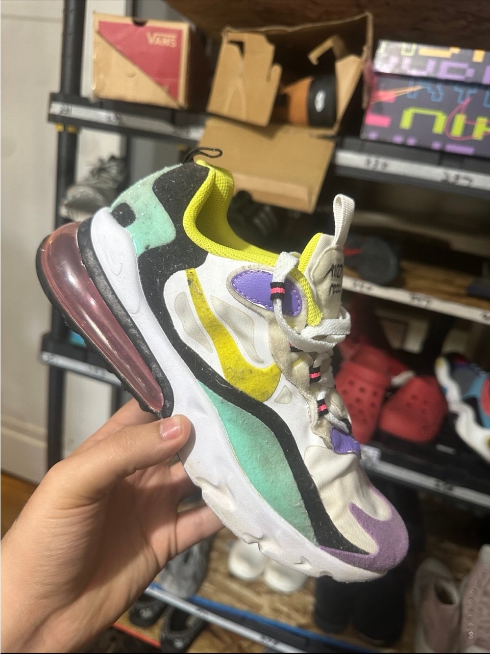 Nike Multicolor White Lime Mint Purple Athletic Sneaker